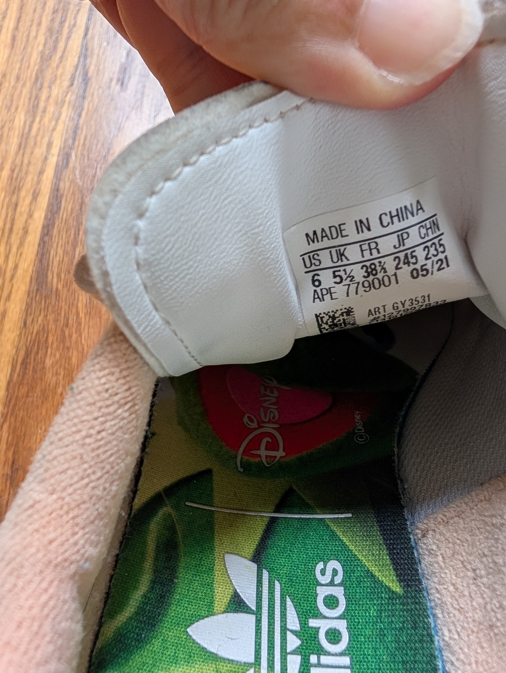 Adidas Stan Smith White Mis Peggy&Kermit Leather Sneakers Women Size 6 - Picture 6 of 9